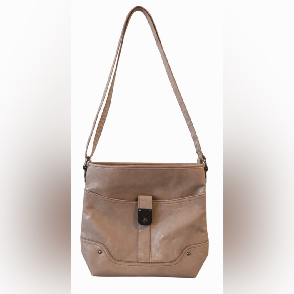 👜 Style & Co. Crossbody Handbag | Silver Turn Lock Closure 🤎🤍